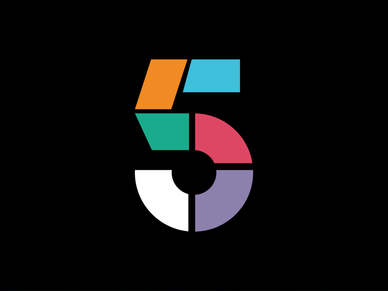 Fem korte logo