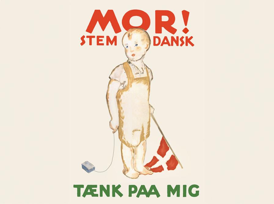 Afstemningsplakat - Mor stem dansk