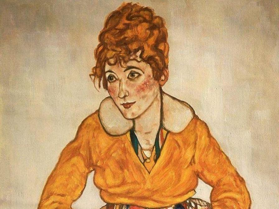 Egon Schiele, Portræt af kunstnerens hustru. 1917